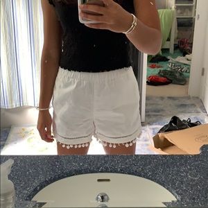 White cotton shorts